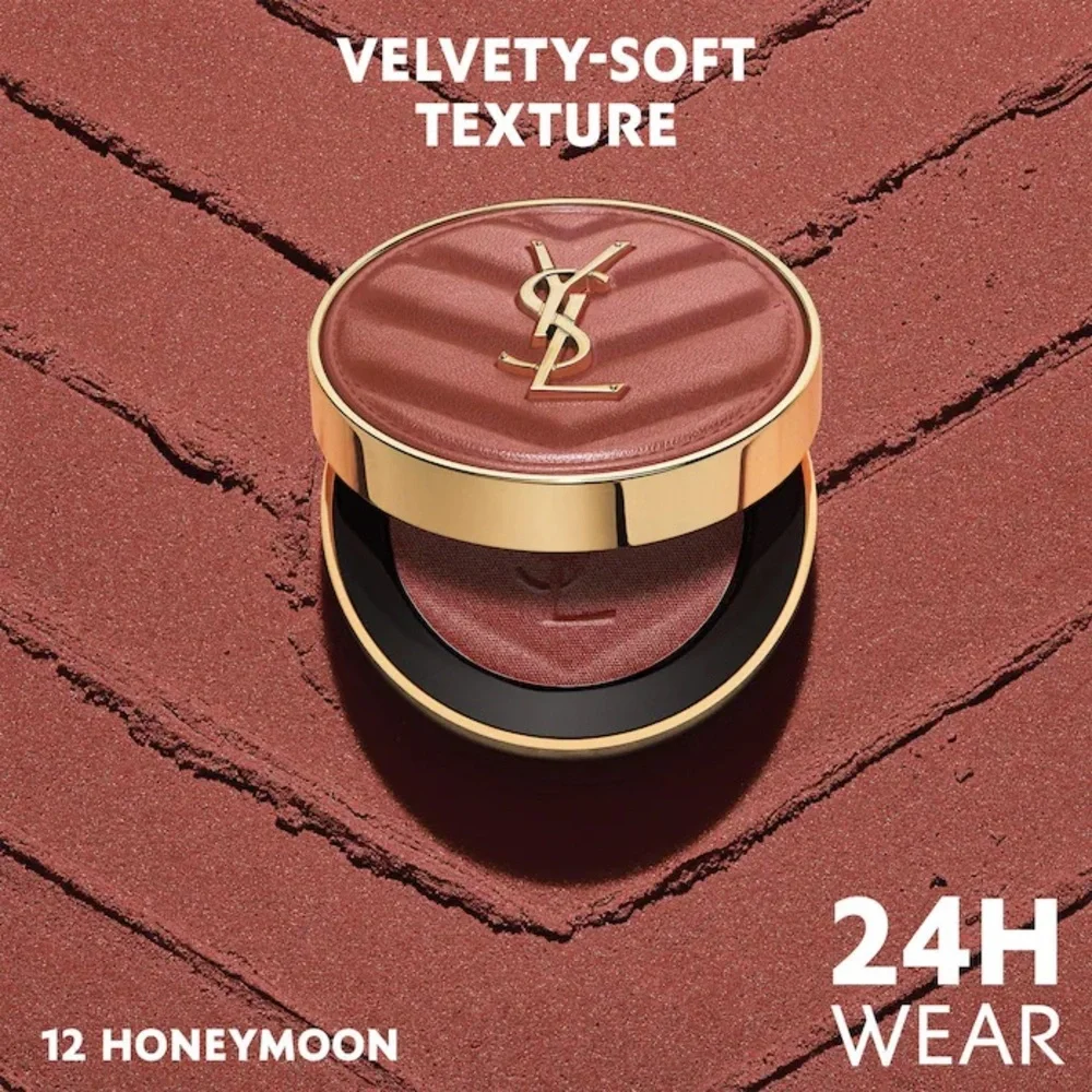 “12 Honey Moon”YSL-Make Me Blush 24H Buildable Powder Blush